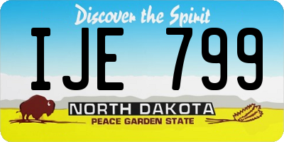 ND license plate IJE799