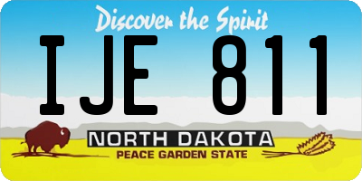 ND license plate IJE811