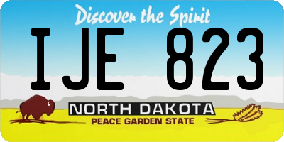 ND license plate IJE823