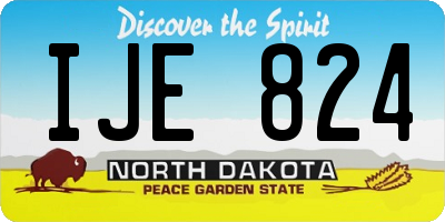 ND license plate IJE824