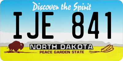 ND license plate IJE841