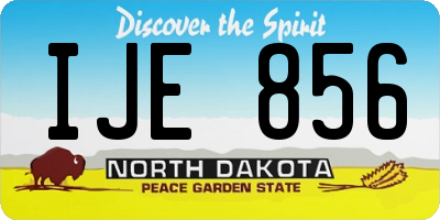 ND license plate IJE856