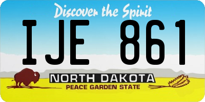 ND license plate IJE861