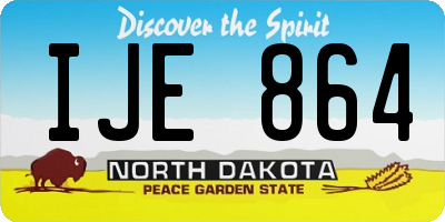 ND license plate IJE864