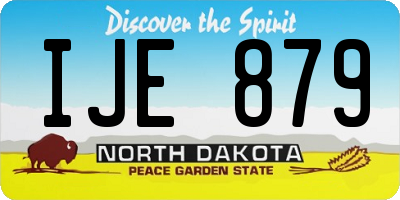 ND license plate IJE879