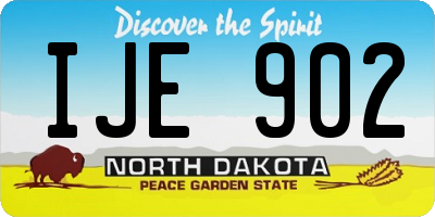 ND license plate IJE902