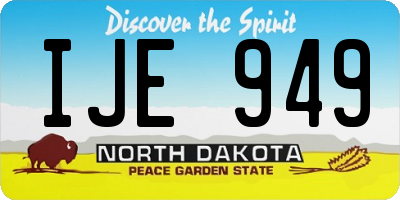 ND license plate IJE949