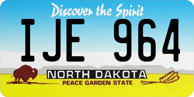 ND license plate IJE964