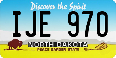 ND license plate IJE970