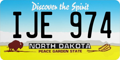 ND license plate IJE974