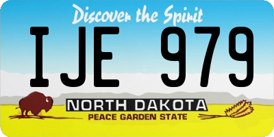 ND license plate IJE979
