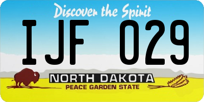 ND license plate IJF029