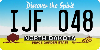 ND license plate IJF048