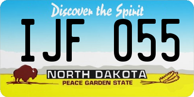 ND license plate IJF055