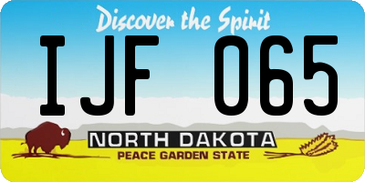 ND license plate IJF065