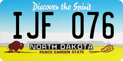 ND license plate IJF076