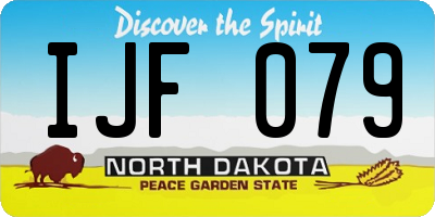 ND license plate IJF079
