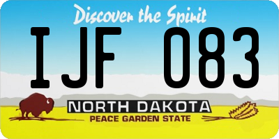 ND license plate IJF083