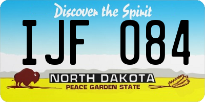 ND license plate IJF084