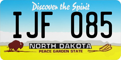 ND license plate IJF085