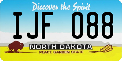 ND license plate IJF088