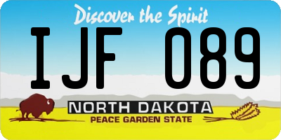 ND license plate IJF089