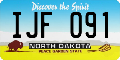 ND license plate IJF091