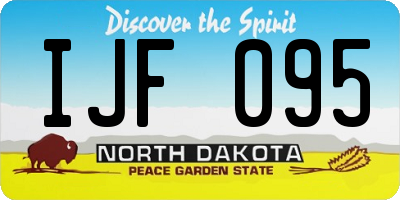 ND license plate IJF095