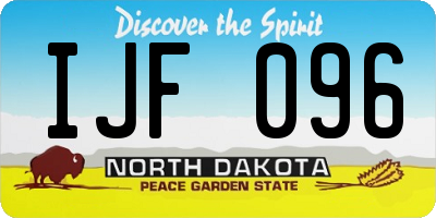 ND license plate IJF096