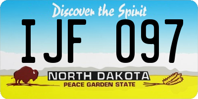 ND license plate IJF097