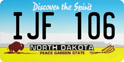 ND license plate IJF106