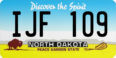 ND license plate IJF109