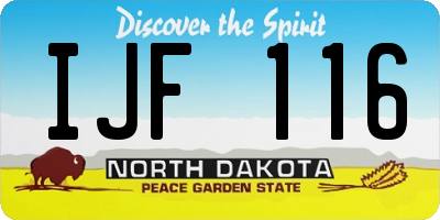 ND license plate IJF116