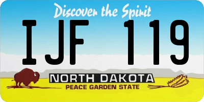 ND license plate IJF119
