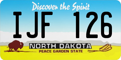ND license plate IJF126