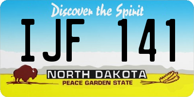 ND license plate IJF141