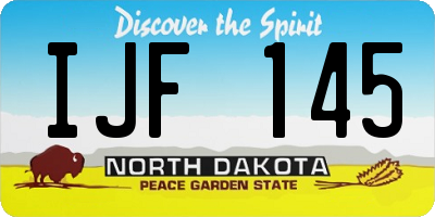 ND license plate IJF145
