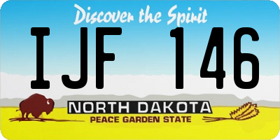 ND license plate IJF146