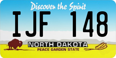 ND license plate IJF148