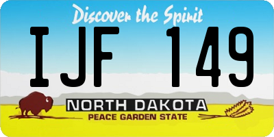 ND license plate IJF149