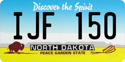 ND license plate IJF150