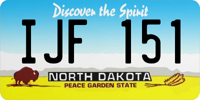ND license plate IJF151