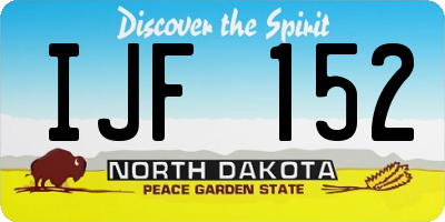 ND license plate IJF152
