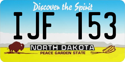 ND license plate IJF153