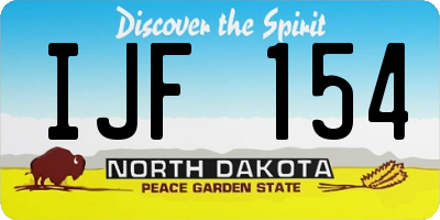 ND license plate IJF154