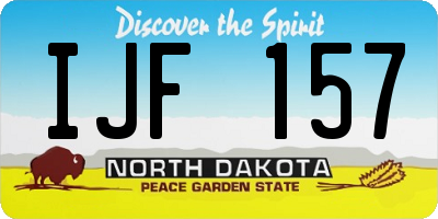 ND license plate IJF157