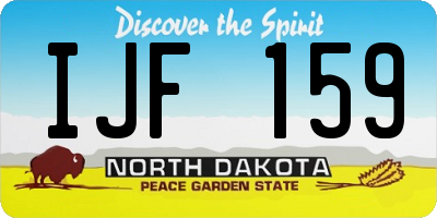 ND license plate IJF159