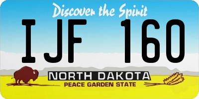 ND license plate IJF160