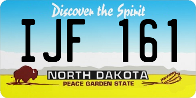 ND license plate IJF161