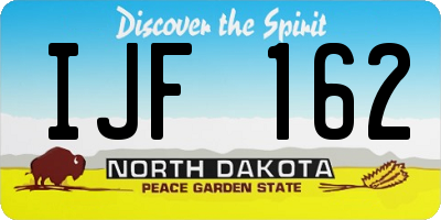 ND license plate IJF162
